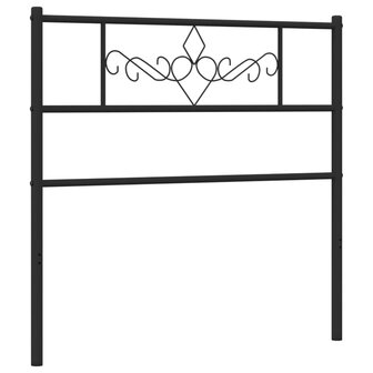 Hoofdbord 80 cm metaal zwart 2