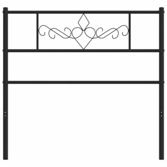 Hoofdbord 80 cm metaal zwart 3