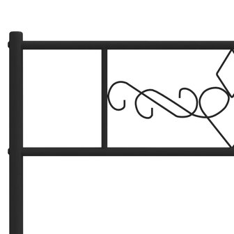 Hoofdbord 80 cm metaal zwart 6