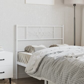 Hoofdbord 100 cm metaal wit 1