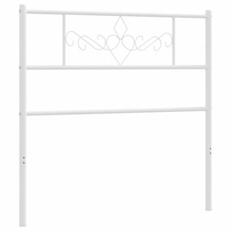Hoofdbord 100 cm metaal wit 4
