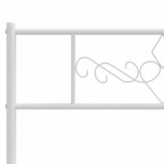 Hoofdbord 100 cm metaal wit 6