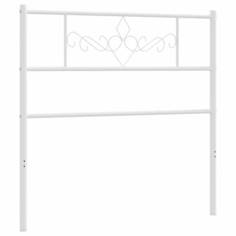Hoofdbord 107 cm metaal wit 4