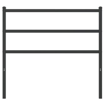 Hoofdbord 100 cm metaal zwart 3