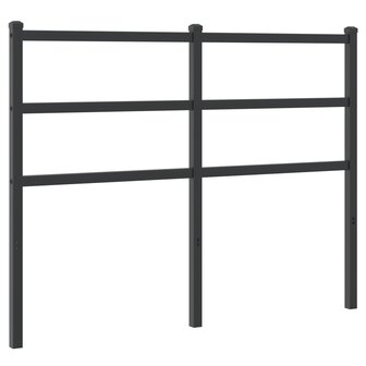 Hoofdbord 120 cm metaal zwart 2