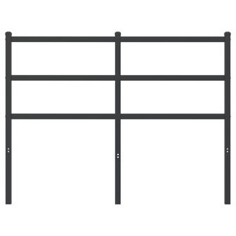 Hoofdbord 120 cm metaal zwart 3