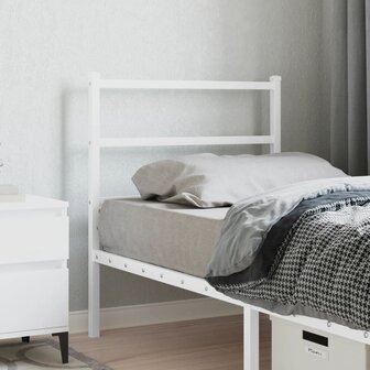 Hoofdbord 75 cm metaal wit 1