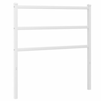 Hoofdbord 90 cm metaal wit 2