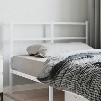 Hoofdbord 120 cm metaal wit 1