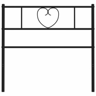 Hoofdbord 75 cm metaal zwart 5