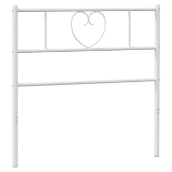 Hoofdbord 75 cm metaal wit 2
