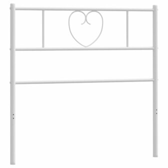 Hoofdbord 75 cm metaal wit 3