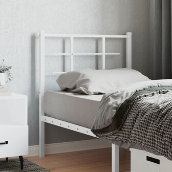 Hoofdbord 75 cm metaal wit 1