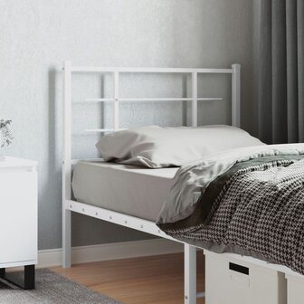 Hoofdbord 100 cm metaal wit 1