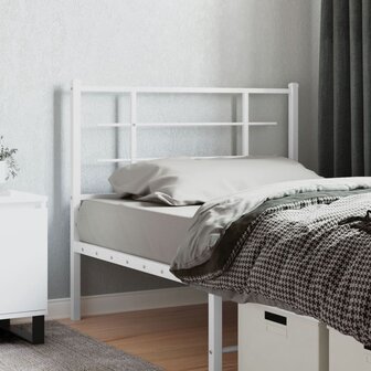 Hoofdbord 107 cm metaal wit 1