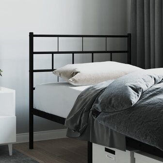 Hoofdbord 107 cm metaal zwart 1