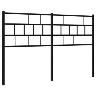 Hoofdbord 120 cm metaal zwart 5