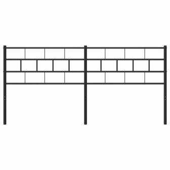Hoofdbord 180 cm metaal zwart 4