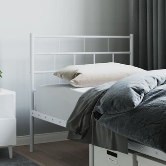 Hoofdbord 75 cm metaal wit 1