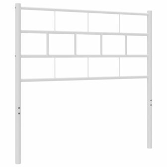 Hoofdbord 75 cm metaal wit 2