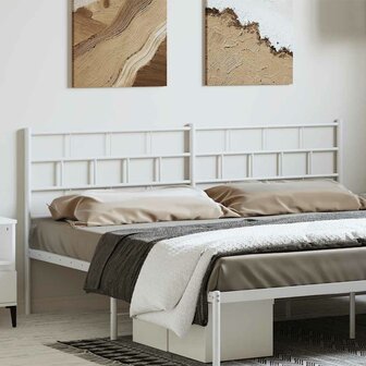 Hoofdbord 180 cm metaal wit 1