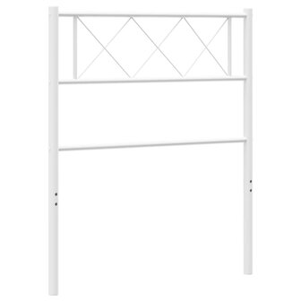 Hoofdbord 75 cm metaal wit 2