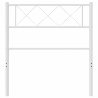 Hoofdbord 75 cm metaal wit 3