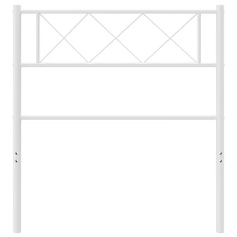 Hoofdbord 90 cm metaal wit 3