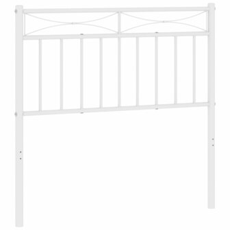 Hoofdbord 90 cm metaal wit 2
