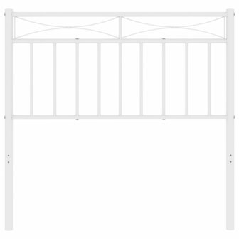 Hoofdbord 90 cm metaal wit 3