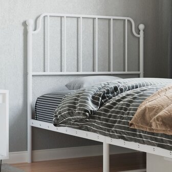 Hoofdbord 90 cm metaal wit 1