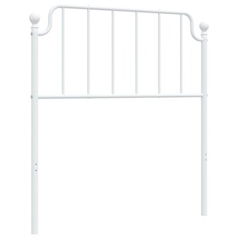 Hoofdbord 90 cm metaal wit 2