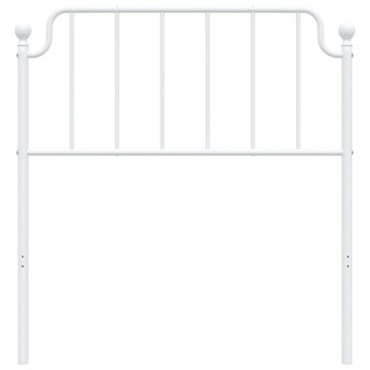 Hoofdbord 90 cm metaal wit 3