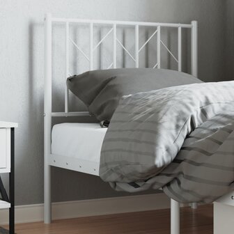 Hoofdbord 75 cm metaal wit 1
