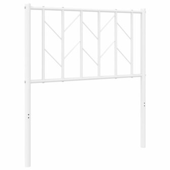 Hoofdbord 75 cm metaal wit 2