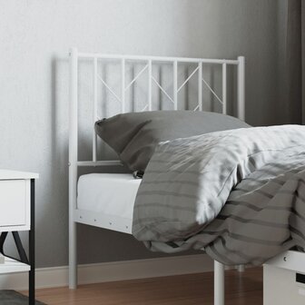 Hoofdbord 75 cm metaal wit 3