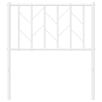 Hoofdbord 75 cm metaal wit 4