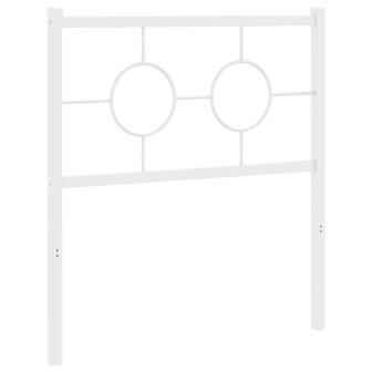 Hoofdbord 75 cm metaal wit 2
