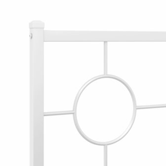 Hoofdbord 75 cm metaal wit 6