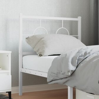 Hoofdbord 80 cm metaal wit 1