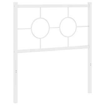 Hoofdbord 80 cm metaal wit 2