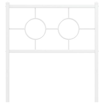 Hoofdbord 80 cm metaal wit 3
