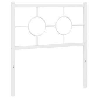Hoofdbord 80 cm metaal wit 4