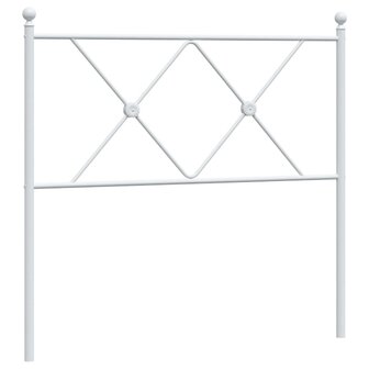 Hoofdbord 90 cm metaal wit 2