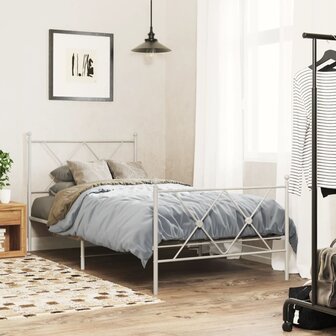 Hoofdbord 90 cm metaal wit 3
