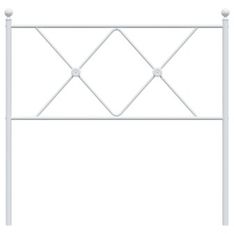 Hoofdbord 90 cm metaal wit 4