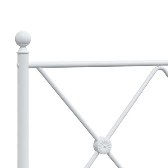 Hoofdbord 90 cm metaal wit 5