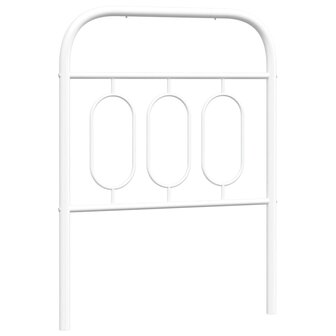 Hoofdbord 75 cm metaal wit 2
