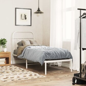 Hoofdbord 75 cm metaal wit 3