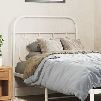 Hoofdbord 80 cm metaal wit 1